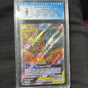 Pokemon Moltres & Zapdos & Articuno GX Card